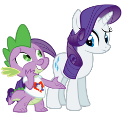 Size: 2600x2500 | Tagged: safe, artist:mihaaaa, rarity, spike, dragon, pony, unicorn, female, male, shipping, simple background, sparity, straight, transparent background, vector