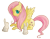 Size: 1020x787 | Tagged: safe, artist:raidiance, fluttershy, pegasus, pony, rabbit, prone, solo