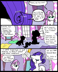 Size: 827x1025 | Tagged: safe, artist:metal-kitty, rarity, sweetie belle, pony, unicorn, comic:mlp project, comic, crying