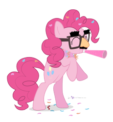 Size: 1200x1300 | Tagged: safe, artist:dm29, pinkie pie, earth pony, pony, glasses, groucho mask, simple background, solo, transparent background