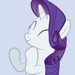 Size: 770x770 | Tagged: safe, artist:mihaaaa, rarity, pony, unicorn, animated, clapping, clapping ponies, eyes closed, female, gif, mare, simple background, solo