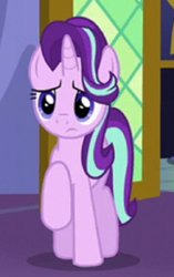 Size: 364x578 | Tagged: safe, screencap, starlight glimmer, pony, unicorn, no second prances, cropped, cute, raised hoof, solo