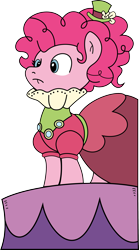 Size: 2302x4152 | Tagged: safe, artist:fercho262, pinkie pie, earth pony, pony, clothes, dress, ruff (clothing)