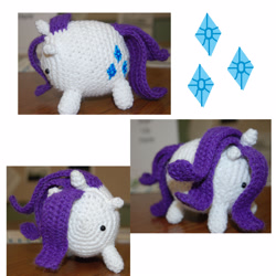 Size: 3000x3000 | Tagged: safe, artist:darkteacrochet, rarity, amigurumi, chubbie, crochet, irl, photo, plushie, solo