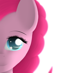 Size: 1300x1500 | Tagged: dead source, safe, artist:glittersonyourface, pinkie pie, earth pony, pony, bust, female, mare, simple background, smiling, solo, white background