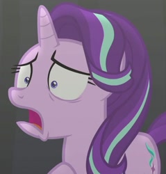 Size: 563x589 | Tagged: safe, screencap, starlight glimmer, pony, unicorn, no second prances, cropped, faic, heartbreak, horrified, open mouth, shocked, solo