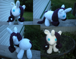 Size: 1800x1400 | Tagged: safe, artist:crowchet, rarity, pony, amigurumi, crochet, irl, photo, plushie, solo