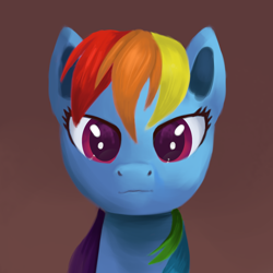 Size: 1500x1500 | Tagged: safe, artist:sycreon, derpibooru import, rainbow dash, pegasus, pony, bust, female, mare, portrait, solo