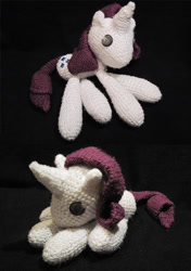 Size: 583x827 | Tagged: safe, artist:rayhiwatari, rarity, amigurumi, crochet, irl, photo, plushie, solo