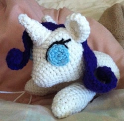 Size: 454x443 | Tagged: safe, artist:theunknownsoul, rarity, pony, amigurumi, crochet, irl, photo, plushie, solo