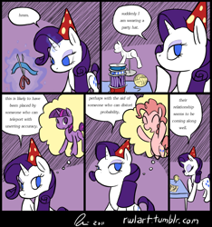 Size: 750x800 | Tagged: safe, artist:rwl, rarity, pony, unicorn, comic, gunnerkrigg court, implied twinkie, parody