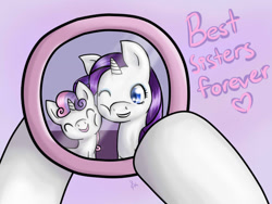 Size: 900x675 | Tagged: safe, artist:nlgma, rarity, sweetie belle, pony, unicorn, female, filly, horn, mare, siblings, sisters