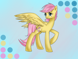 Size: 1600x1200 | Tagged: safe, artist:doctorkot, fluttershy, pegasus, pony, alternate hairstyle, female, mare, pink mane, yellow coat