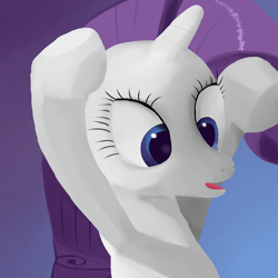 Size: 1024x1024 | Tagged: safe, artist:drakmire, rarity, pony, unicorn, female, horn, mare, white coat