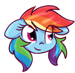 Size: 649x632 | Tagged: safe, derpibooru import, rainbow dash, pegasus, pony, female, floppy ears, simple background, solo, white background