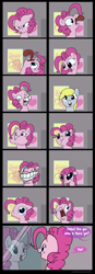 Size: 1000x2872 | Tagged: safe, artist:professor-ponyarity, derpy hooves, pinkie pie, pegasus, pony, comic, faic, female, mare