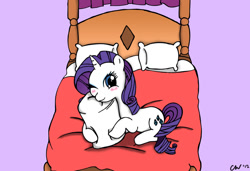 Size: 900x615 | Tagged: safe, artist:newtypenihon, rarity, pony, unicorn, blushing, marshmallow, pillow