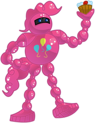 Size: 571x739 | Tagged: safe, artist:kannatc, pinkie pie, barely pony related, crossover, cupcake, orbotified, vectorman