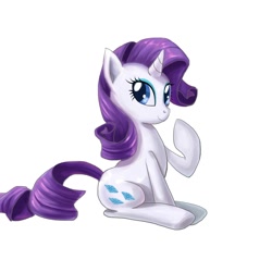 Size: 2000x2000 | Tagged: safe, artist:10307, rarity, pony, unicorn, female, mare, pixiv, purple mane, solo, white coat