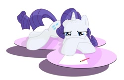 Size: 812x527 | Tagged: safe, artist:nun2artzy, rarity, pony, unicorn, female, horn, mare, solo, white coat