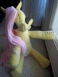 Size: 3000x4000 | Tagged: safe, artist:charletothemagne, fluttershy, creepy, irl, photo, plushie