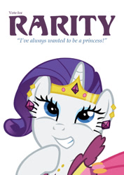 Size: 595x842 | Tagged: safe, rarity, pony, unicorn, equestria daily, female, horn, mare, presidential elections 2012, white coat