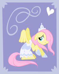 Size: 4091x5150 | Tagged: safe, artist:kuroguauguau, fluttershy, pegasus, pony, absurd resolution, clothes, dress, poster, solo, vector