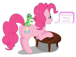 Size: 3806x2869 | Tagged: safe, artist:super-zombie, gummy, pinkie pie, earth pony, pony, female, mare, pink coat, pink mane, plot