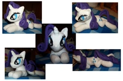 Size: 1005x663 | Tagged: safe, artist:helgafuggly, rarity, irl, photo, plushie, solo