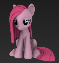 Size: 770x823 | Tagged: safe, artist:hashbro, pinkie pie, earth pony, pony, 3d, model, pinkamena diane pie, sad, sitting