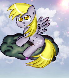 Size: 498x563 | Tagged: safe, artist:noah-nyan, derpy hooves, pegasus, pony, cloud, cloudy, female, mare