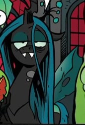 Size: 200x293 | Tagged: safe, artist:andypriceart, idw, queen chrysalis, changeling, changeling queen, the return of queen chrysalis, spoiler:comic, spoiler:comic03, cropped, faic, official comic, solo