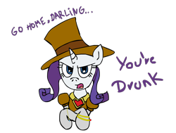 Size: 2134x1616 | Tagged: safe, artist:tixolseyerk, rarity, pony, unicorn, bust, clothes, dialogue, hat, looking at you, solo, text