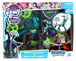 Size: 2000x1600 | Tagged: safe, queen chrysalis, spike, changeling, changeling queen, guardians of harmony, irl, photo, toy