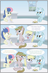 Size: 1280x1956 | Tagged: safe, artist:t-3000, bon bon, derpy hooves, lyra heartstrings, sweetie drops, oc, earth pony, pegasus, pony, unicorn, comic, female, mare