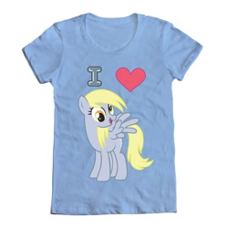 Size: 1000x1000 | Tagged: safe, derpy hooves, pegasus, pony, clothes, female, heart, irl, mare, merchandise, official, photo, shirt, welovefine