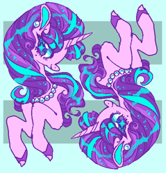 Size: 500x523 | Tagged: safe, artist:njeekyo, starlight glimmer, pony, unicorn, equalized mane, female, mare, necklace, pearl, s5 starlight, solo