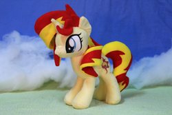 Size: 2000x1333 | Tagged: safe, artist:nekokevin, sunset shimmer, pony, unicorn, equestria girls, irl, photo, plushie, solo