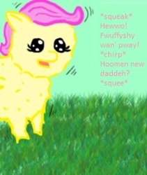 Size: 336x398 | Tagged: safe, artist:fillialcacophony, fluttershy, fluffy pony, pegasus, pony, fluffy pony foal, fluffyshy