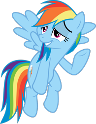 Size: 1250x1600 | Tagged: safe, artist:jp, derpibooru exclusive, derpibooru import, rainbow dash, pegasus, pony, all bottled up, .svg available, female, flying, lidded eyes, mare, simple background, smiling, solo, spread wings, svg, transparent background, vector, wings