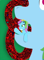 Size: 5203x6980 | Tagged: safe, rainbow dash, rainbow dash (g3), g3, absurd resolution, fetish, preddash, vore