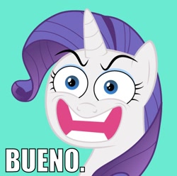 Size: 442x438 | Tagged: safe, artist:danleman14, rarity, pony, unicorn, bueno, female, horn, mare, white coat