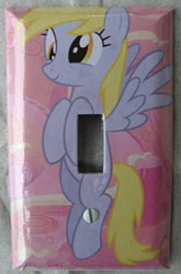 Size: 529x800 | Tagged: safe, derpy hooves, pegasus, pony, custom, cute, female, irl, light switch, mare, photo