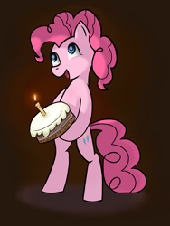 Size: 2448x3264 | Tagged: safe, artist:omgmax, pinkie pie, pony, bipedal, cake