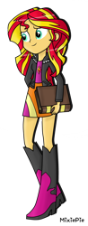 Size: 2000x5085 | Tagged: safe, artist:mixiepie, sunset shimmer, equestria girls, rainbow rocks, book, female, journey book, simple background, solo, transparent background, vector