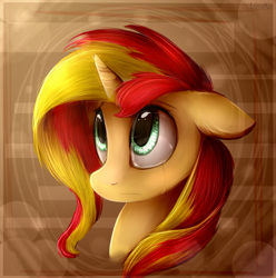 Size: 1944x1961 | Tagged: safe, artist:unilx, sunset shimmer, pony, unicorn, crying, floppy ears, solo, sunsad shimmer