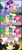 Size: 850x1911 | Tagged: safe, fluttershy, pegasus, pony, unicorn, comic, female, mare, pink mane, purple mane, the byrds, white coat, yellow coat