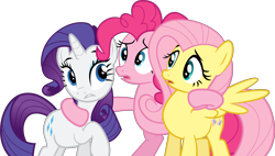 Size: 6672x3787 | Tagged: safe, artist:the-crusius, fluttershy, pinkie pie, rarity, earth pony, pegasus, pony, unicorn, female, horn, mare