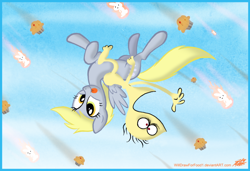 Size: 900x614 | Tagged: safe, artist:willdrawforfood1, derpy hooves, pegasus, pony, cheese, female, foster's home for imaginary friends, mare