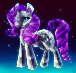 Size: 800x768 | Tagged: safe, artist:quiixotic, rarity, crystal pony, pony, unicorn, crystallized, solo